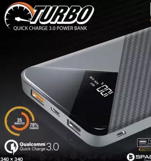 Space TURBO PD Technology 10000mAh Power Bank