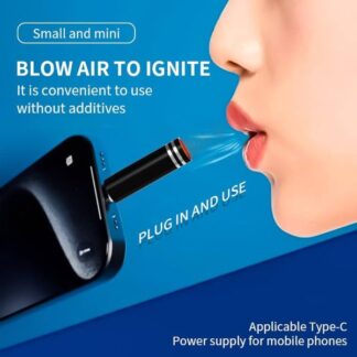 Portable Cigarette Lighter – Windproof USB Rechargeable Car Lighter, One-Touch Ignite, Compact & Durable