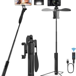 4 in 1  Selfie Stick With Bluetooth Remote and Led