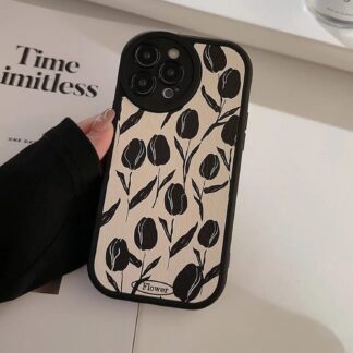 Black Tulip iPhone Case