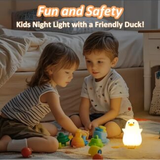 Duck LED Night Light – Silicone Squishy, Dimmable, Rechargeable Nursery Lamp Duck LED Night Light – Silicone Squishy, Dimmable, Rechargeable Nursery Lamp