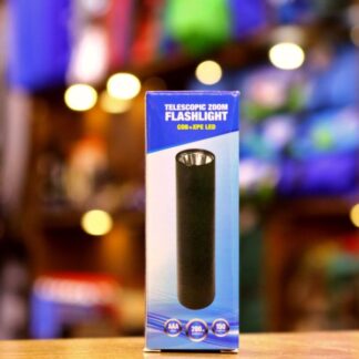 LED 517 Telescopic Zoom Flashlight – COB + XPE Dual Light, USB Rechargeable