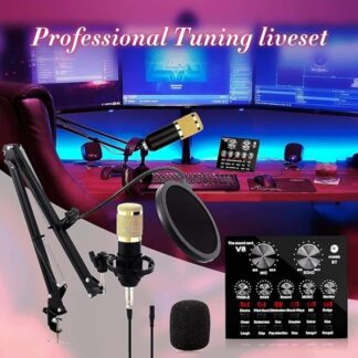 Podcast Mic Set with Live Sound Card Podcast Mic Set with Live Sound Card