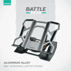 Amaze A540 Battle Gear Aluminum Alloy 360 Degree Laptop Stand – Grey – BIS