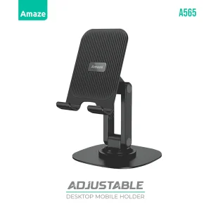 Amaze A565 Adjustable Desktop Mobile Holder – Black – BIS