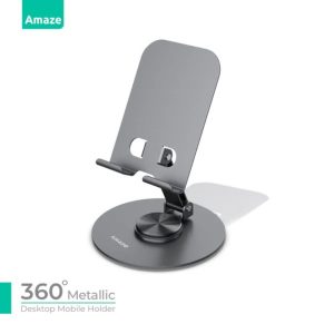 Amaze A560 360 Degree Metallic Deskop Mobile Holder – Gray – BIS