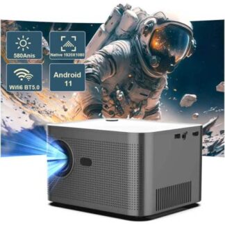 HY350 Android 11.0v Smart Projector, 1080p, WiFi & Bluetooth