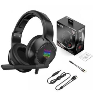 Onikuma K19 RGB Wired Stereo Gaming Headset True Noise Cancellation, Usb+3.5mm Audio Plug for PS4/pc/Xbox One Controller/laptop