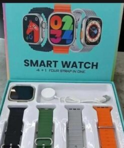 crown 4+1 smart watch-wireless charging smart watch with 4 straps