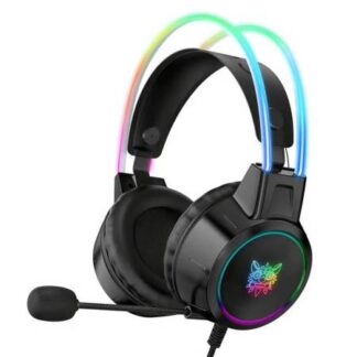 Onikuma-x15 Pro Rgb Head Beam With Mic, 3.5mm Wired Earphones, Durable Stereo Surround, RGB Gaming Headset