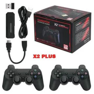 X2 64GB Plus Retro 3D 32000+ Video Games 4k HD Output Game Stick With 2 Wireless Controllers