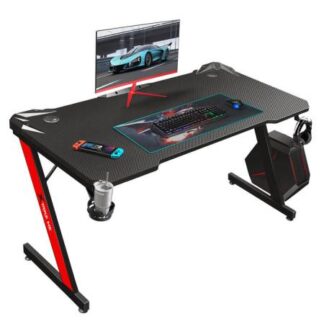 Xtrike Me DK-02 Ergonomic Computer Desk With Headphone Hook and Cup Holder Z-shaped Legs