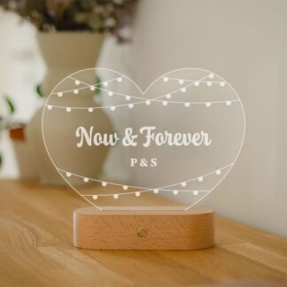 Personalised Heart-Shaped LED Lamp
