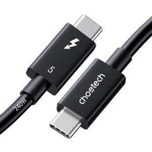 Choetech 240W Thunderbolt 5 Type-C to Type-C High Speed 8K Cable – A3011 – Black – GC