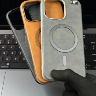 Premium Quality Leather With MagSafe Back Case For iPhone 15 Pro Max