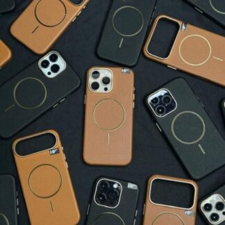 Vegan MagSafe Leather Textured Back Case For all iPhone Apple Models Best Price in Pakistan