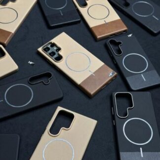 Vegan MagSafe Matrix Leather Textured Back Case For Samsung Galaxy Models Best Price in Pakistan