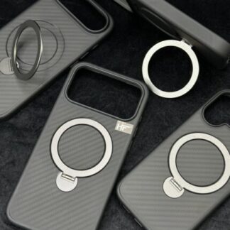 Carbon Fiber With Stand Back Case For iPhone 17 Pro Max Best Price in Pakistan