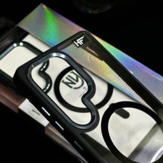 NJOYNY Color Border Magsafe Acrylic Back Case For Samsung Galaxy S25 Ultra | Galaxy S25 Ultra Covers